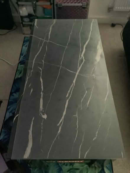 Photo of free Black marble coffee table (Great Blakenham Ipswich) #1
