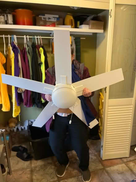 Photo of free White ceiling fan (6831 NE Claremont Ave,) #1