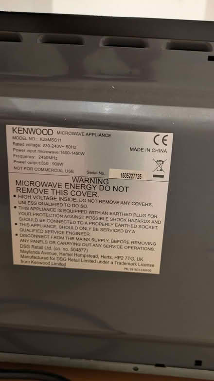 Photo of free Microwave (Catford SE6) #2