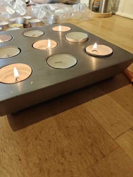 Photo of free Chunky metal tea light candle holder (Alstone GL51) #2