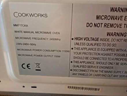 Photo of free Microwave (Willesborough) #3