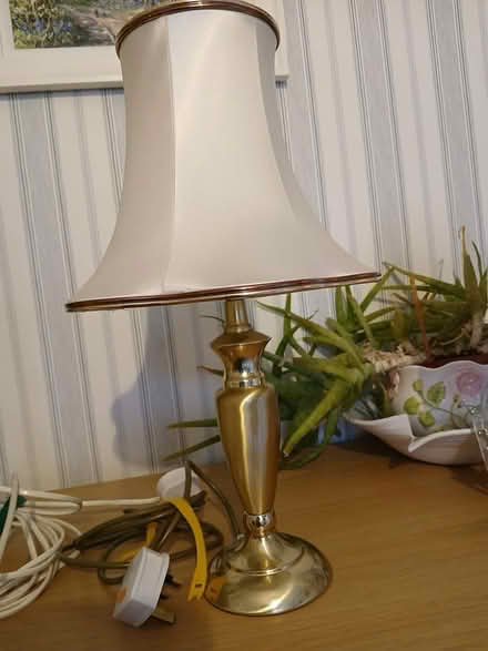 Photo of free Gold & cream lamp with shade (Great Baddow) #1