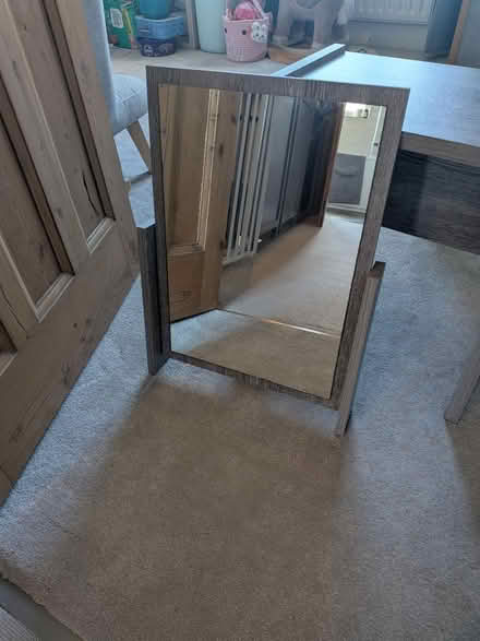 Photo of free Grey dressing table stool & mirror (Bromley South) #2