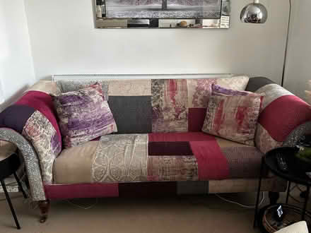 Photo of free X2 3seater Sofas and pouffe (SE18) #1