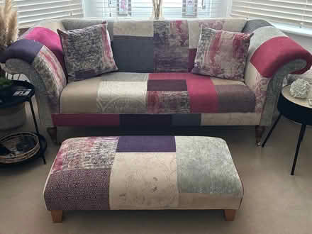 Photo of free X2 3seater Sofas and pouffe (SE18) #3