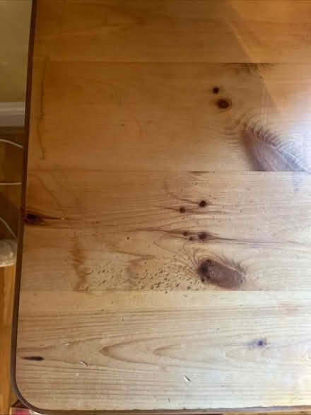 Photo of free Pine wooden white desk table (Chiswick) #3