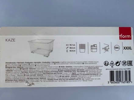 Photo of free Two large plastic boxes with lids (Glazebrook, WA3) #3