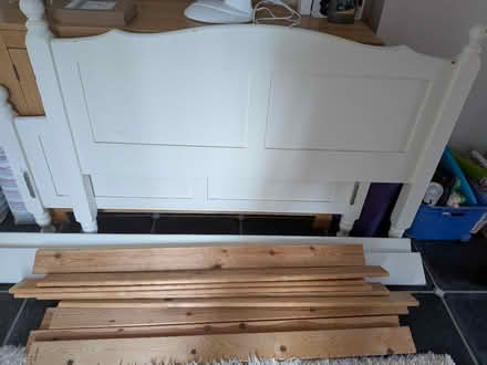 Photo of free Double bed frame and mattress (Bainton) #1