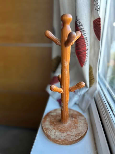 Photo of free Mug tree, plain varnished wood (Raynes Park SW20) #1