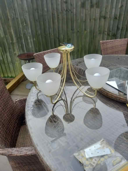 Photo of free 3 glass light fittings (Cranleigh GU6 7AJ) #3