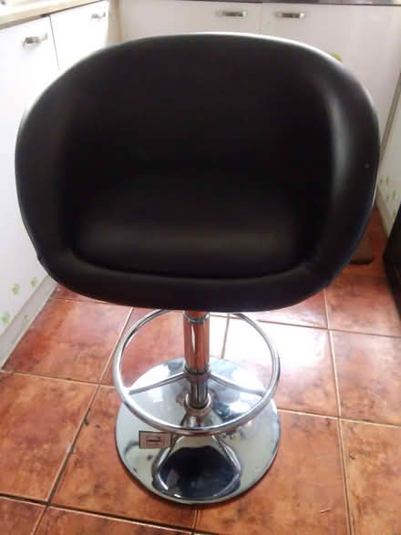 Photo of free Black Leather Adjustable Bar Stool (Freshbrook SN5) #1