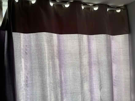 Photo of free Pair of eyelet curtains and pole (Seaford BN25) #1