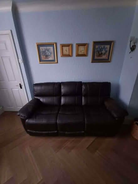 Photo of free Brown Faux Leather Recliner Sofa (Longbridge B31) #1
