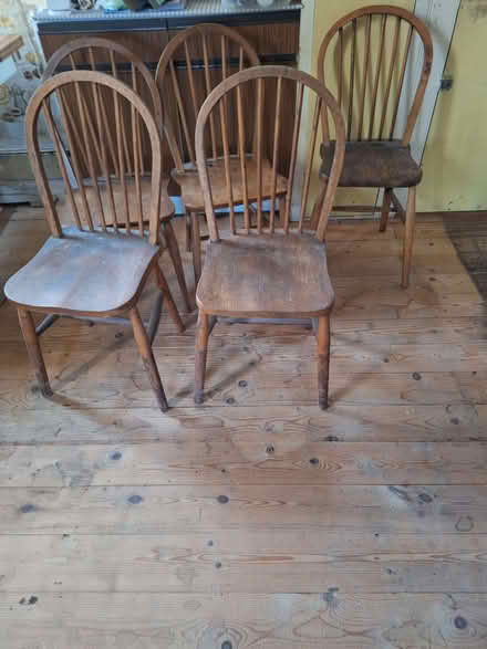 Photo of free 5 wooden chairs (Swanley BR8) #1
