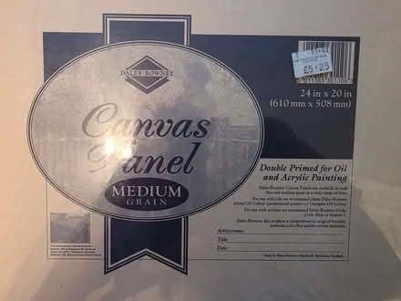 Photo of free Canvas panel, new, still in plastic wrapper, 24 x 20 inches (Skipton BD23) #1