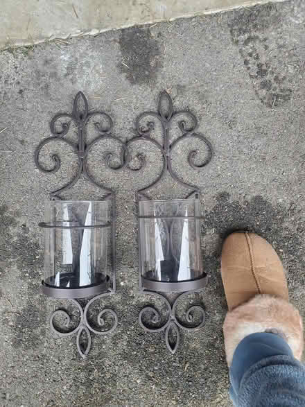 Photo of free Metal wall mount candle holders (Downtown Bothell) #2