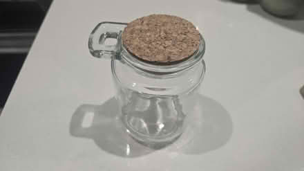 Photo of free Small glass jar with cork lid (Streetly B74) #1