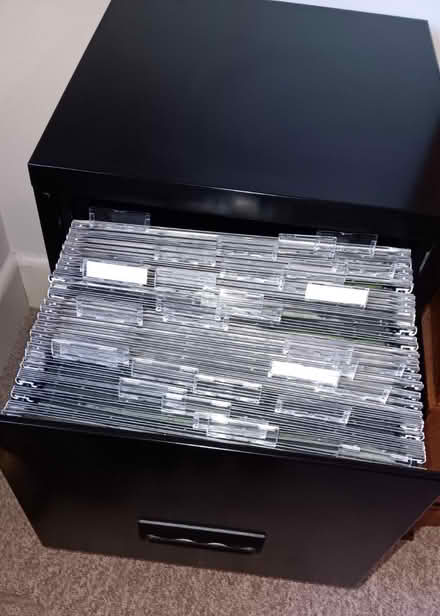 Photo of free 2 drawer black metal filing cabinet (Ringwood BH24) #2