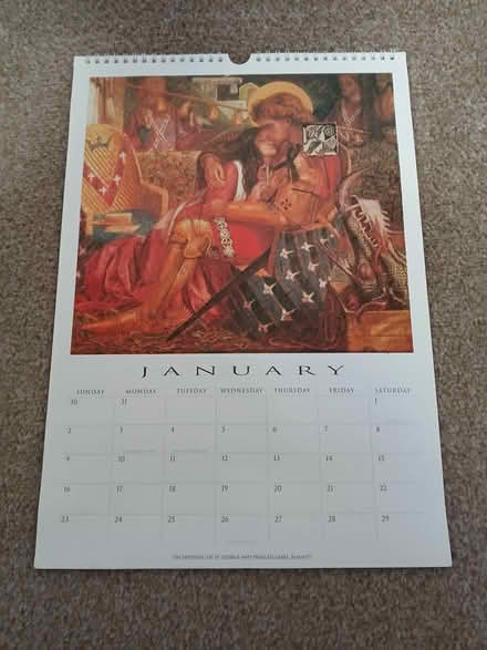 Photo of free Pre-Raphaelite Calendar (Lark Lane Area L17) #1