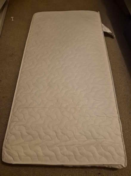 Photo of free Cot bed mattress and duvet (Woodhouse Eaves) #1
