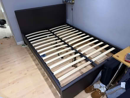 Photo of free Double Bed (Leather) (Fulham, SW6) #1
