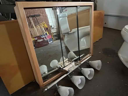 Photo of free Bathroom cabinet w/sink, commode + (Village of Rhinebeck) #3