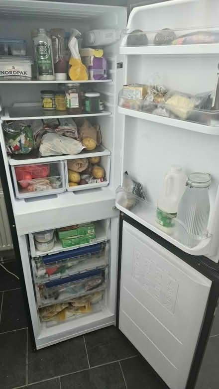Photo of free Hotpoint fridge freezer (Somercotes, Alfreton DE55) #2