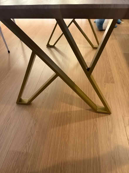 Photo of free Table with gold legs 160 x 90 (Eltham SE9) #2