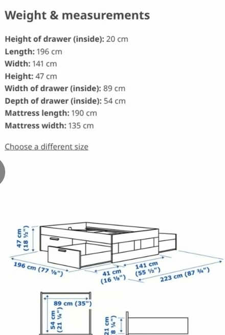 Photo of free White double bed frame with storage (Dublin 8) #4