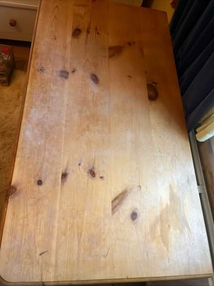 Photo of free Pine wooden white desk table (Chiswick) #2