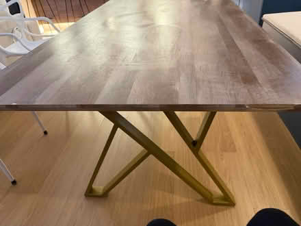 Photo of free Table with gold legs 160 x 90 (Eltham SE9) #1