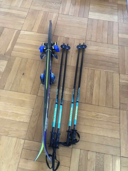 Photo of free Kids' downhill skis and poles (Washington Heights) #1