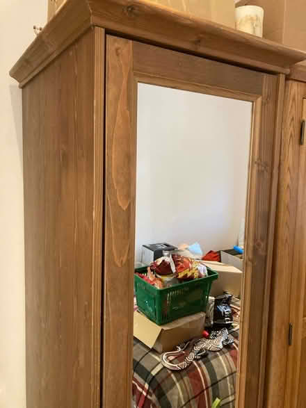 Photo of free Single mirrored wardrobe with shelves (Quernmore LA2) #1
