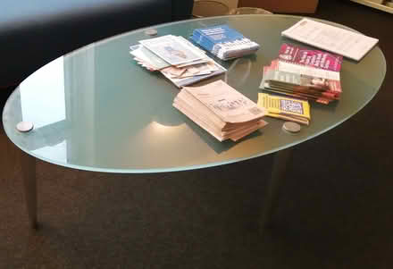Photo of free Oval glass-top coffee table (SE19) #1