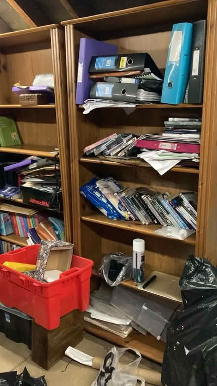 Photo of free X2 wooden bookcases (N13 Palmers Green) #1