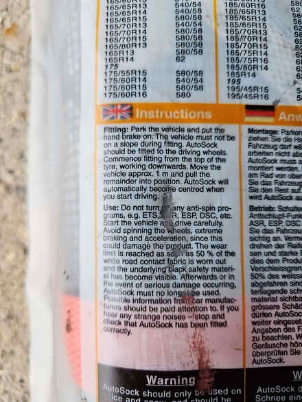 Photo of free AutoSock - winter traction aid (Kings Langley WD4) #4