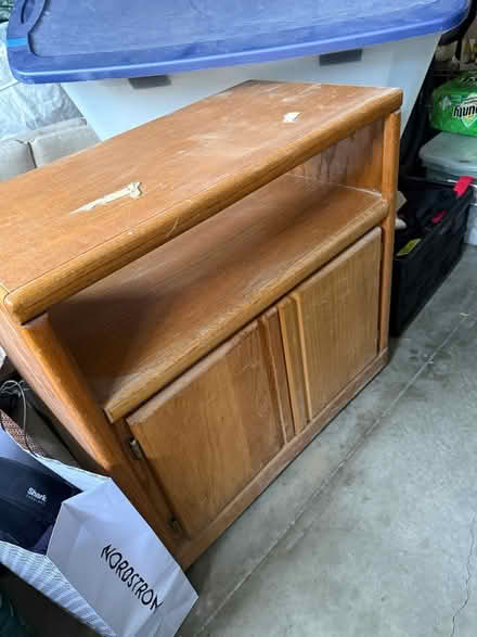 Photo of free Oak tv stand (Near Alameda & Brittan) #1