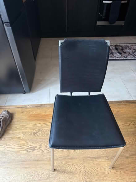 Photo of free 4 black kitchen/dining chairs (Eastbourne BN21) #2
