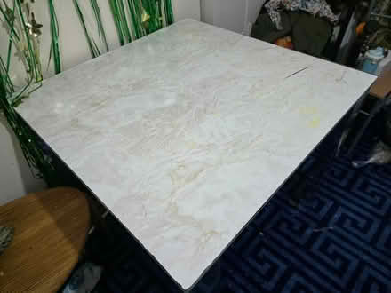 Photo of free Marble textured Glass table (Pertybar B42) #1
