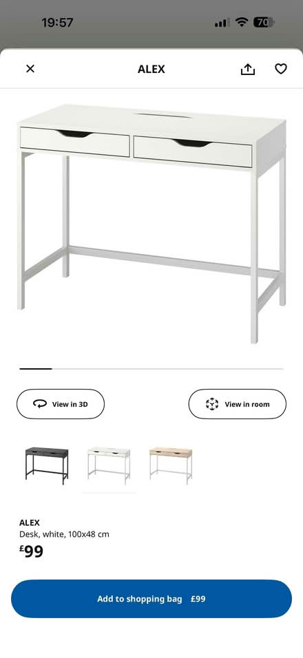 Photo of free New Unboxed Ikea Alex Desk (Wembley NW10) #1