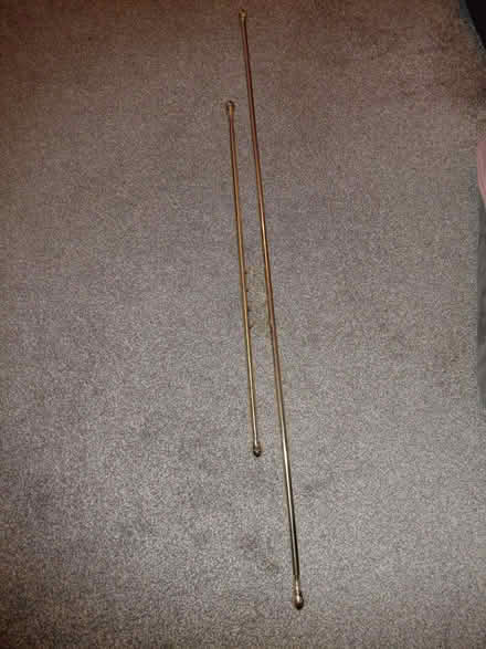 Photo of free Brass effect cafe curtain rods (Woodhouses M33) #1