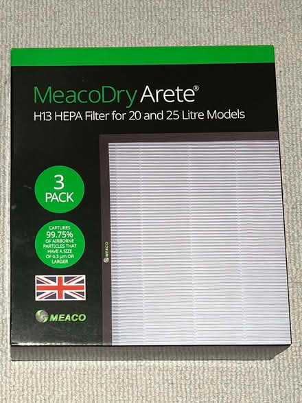 Photo of free 3-pack of MeacoDry Arete H13 HEPA dehumidifier filters (Wandsworth SW18) #1