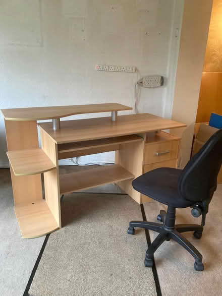 Photo of free Computer desk and chair (North Bushey WD25) #4