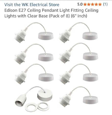 Photo of free Ceiling pendant light fitting (Ryelands LA1) #1