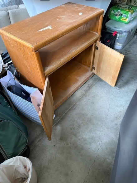 Photo of free Oak tv stand (Near Alameda & Brittan) #2