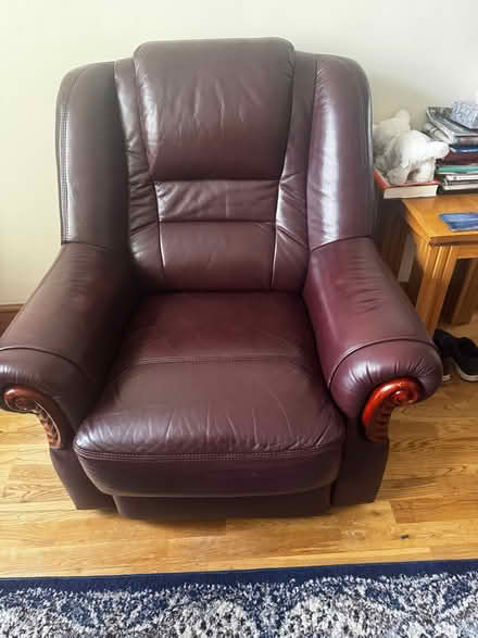 Photo of free Maroon 3 seater sofa and two chairs (Fort Pitt ME1) #1