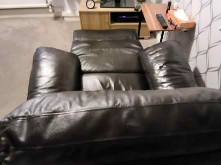 Photo of free Large leather recliner chair,black (chorley PR7) #1