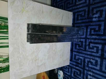 Photo of free Marble textured Glass table (Pertybar B42) #2