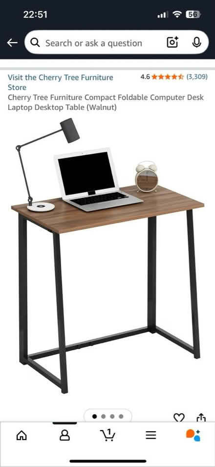 Photo of free Small foldable desk/table (Ladywell SE13) #1