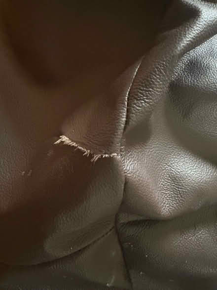 Photo of free Dark brown leather bean bag (Bridgnorth WV16) #1